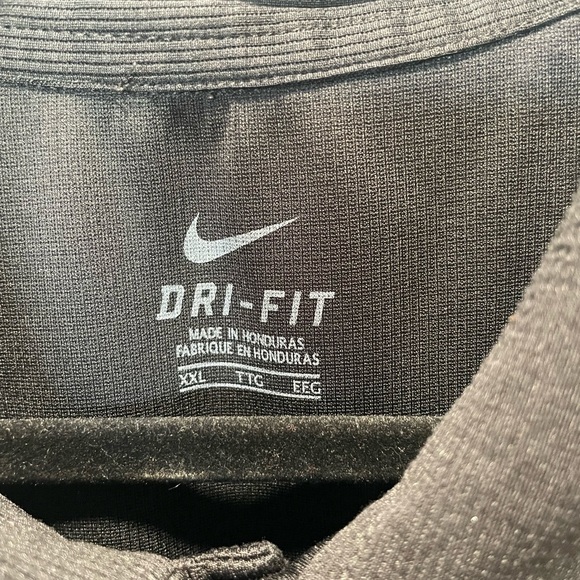Nike Mens Dri-Fit Breathable Short Sleeve Polo size XXL Black White - Picture 3 of 6